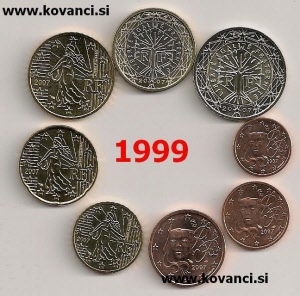 francija euro set 1999