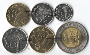 namibija set kovancev